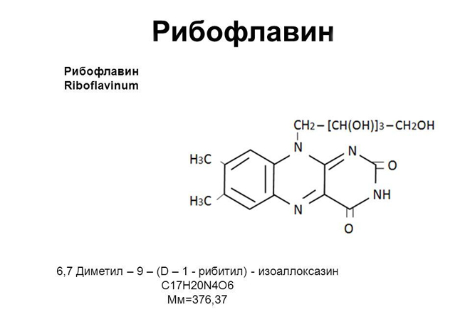 Рибофлавин формула